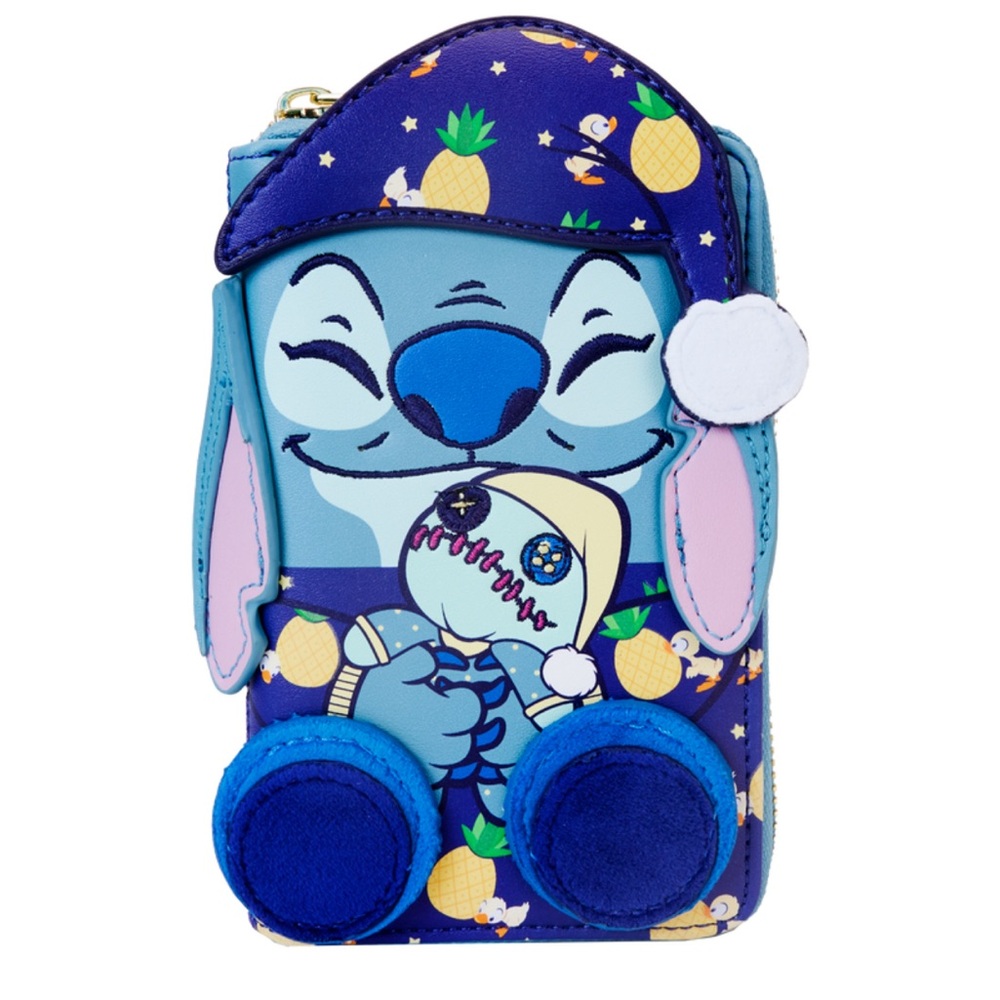 Disney Loungefly SDCC Limited Edition Bedtime Stitch Glow Zip Around Wallet